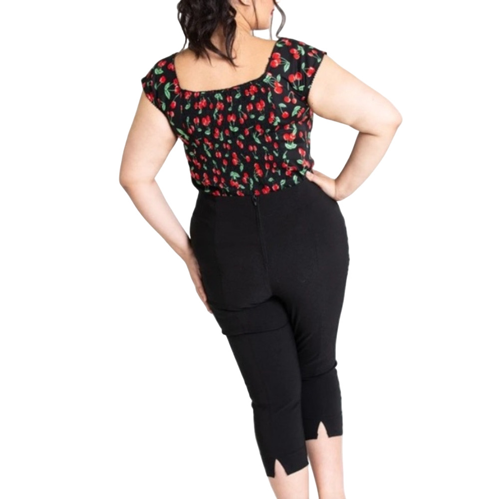 Hell Bunny Tina Retro Rockabilly Pinup Capri / Cigarette Pants NWT size 4X plus - Picture 2 of 11